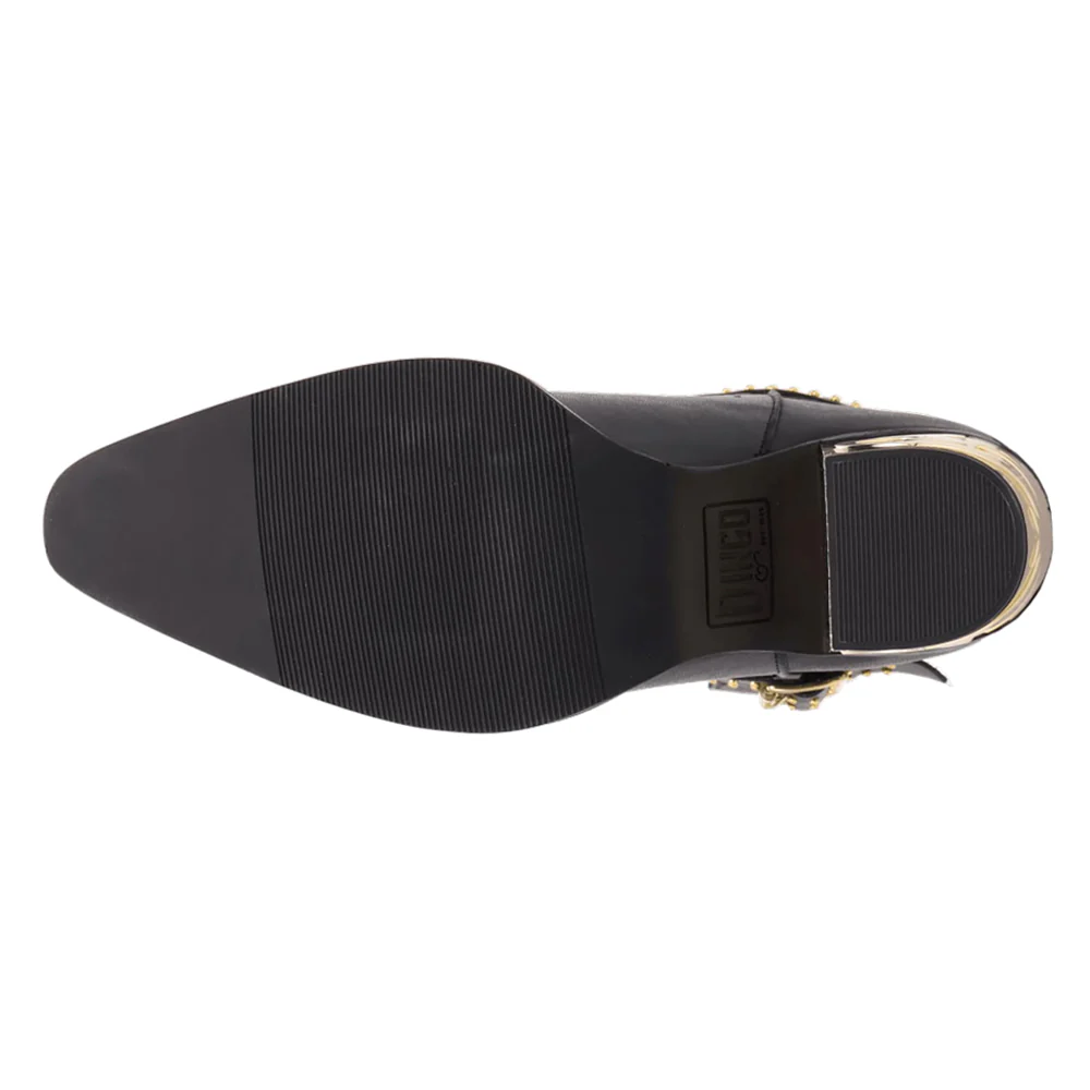 Milano Studded Snip Toe Pull On Cowboy Booties - Image 5