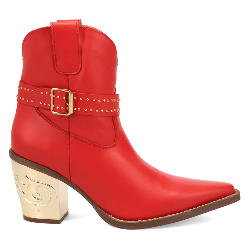 Milano Studded Snip Toe Pull On Cowboy Booties