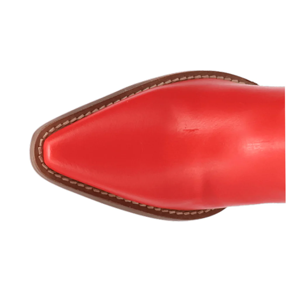 Milano Studded Snip Toe Pull On Cowboy Booties - Image 4