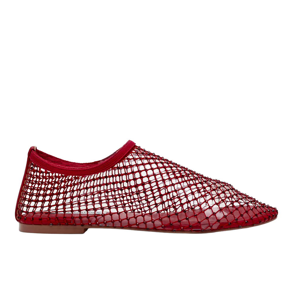 Mino Rhinestone Mesh Flats