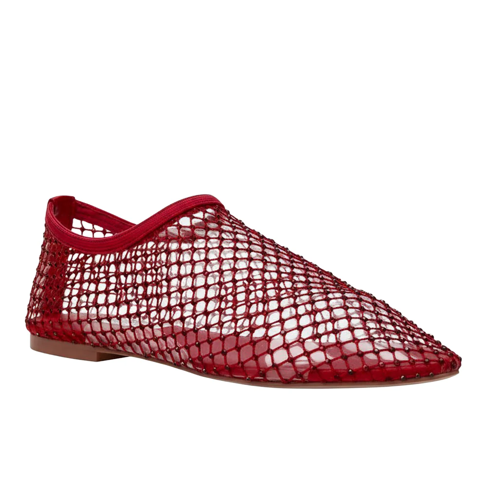 Mino Rhinestone Mesh Flats - Image 2