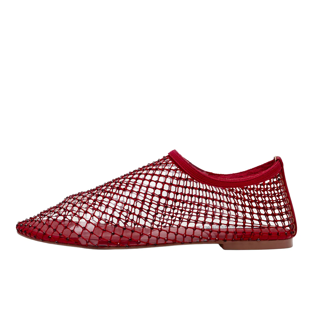 Mino Rhinestone Mesh Flats - Image 3