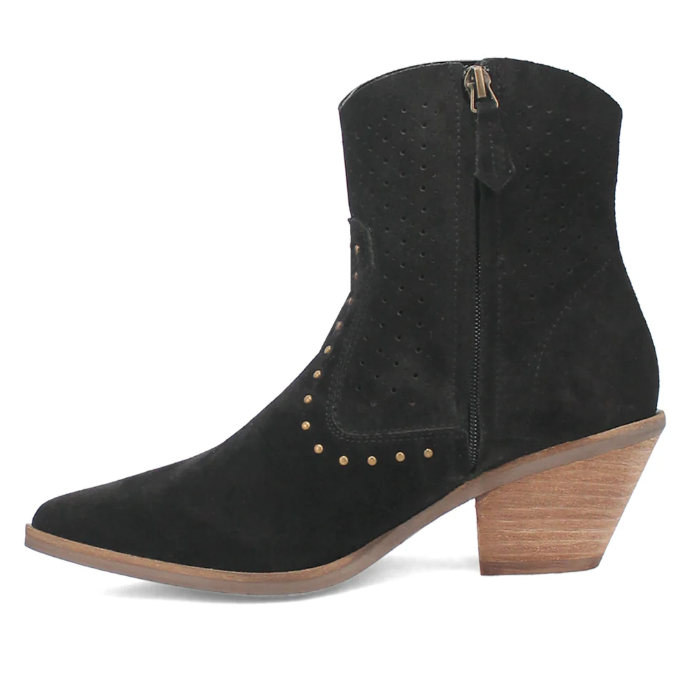 Miss Priss Cut-Outs Studded Pointed Toe Zippered Cowboy Booties - Image 3