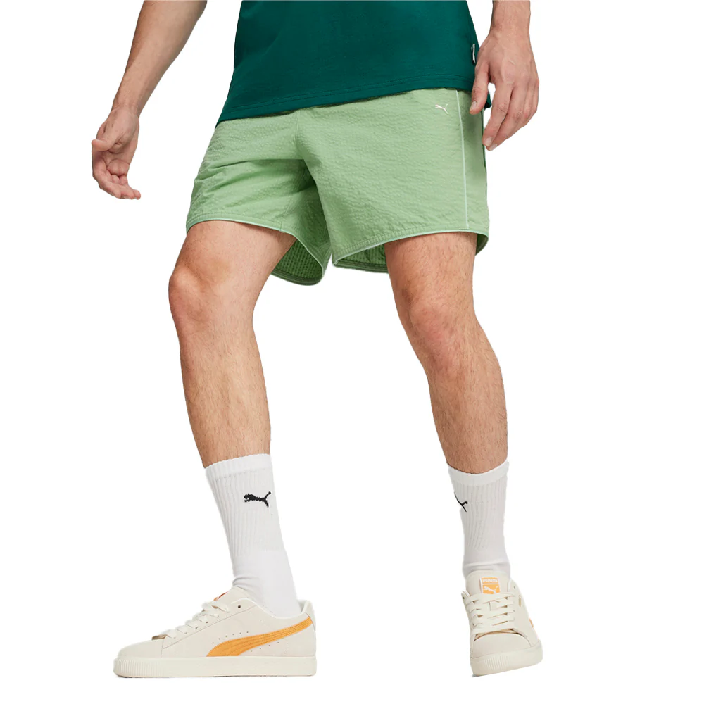 Made With Quality Seersucker Drawstring Shorts