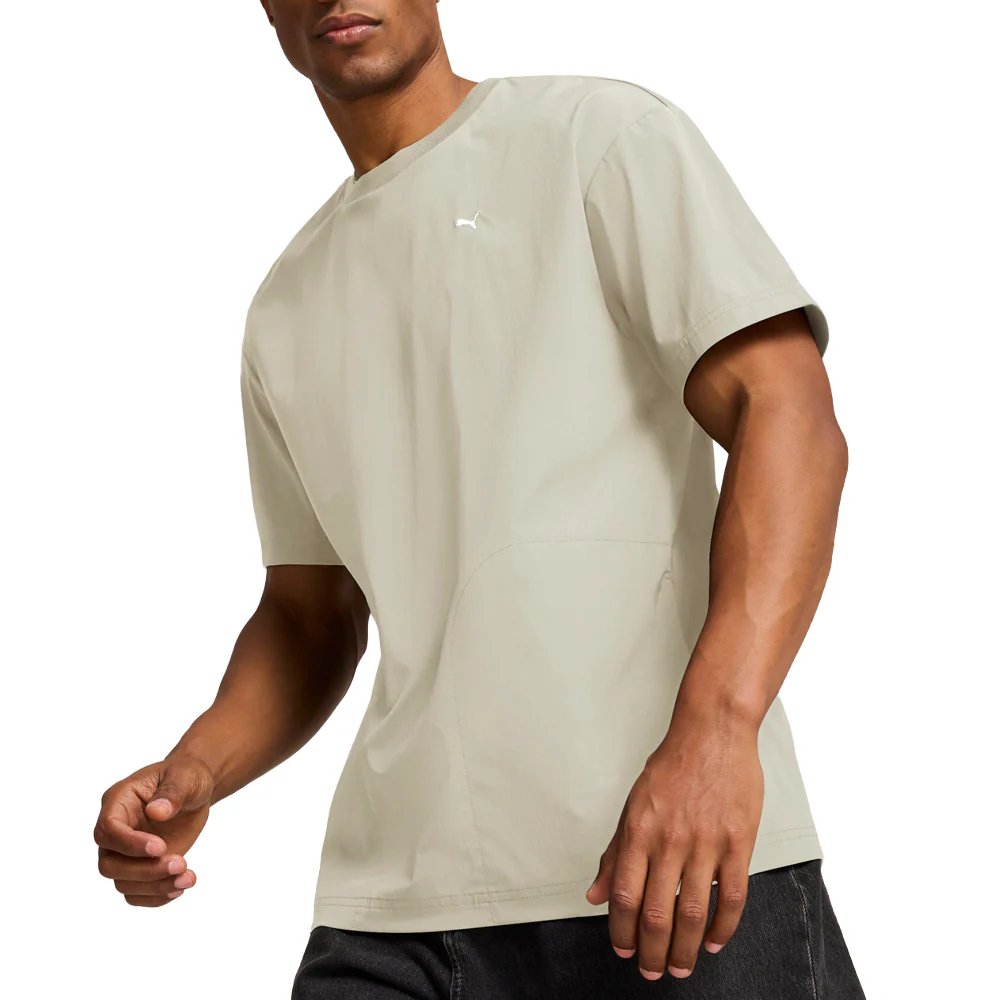 MMQ Sport Woven Crew Neck Short Sleeve T-Shirt - Image 3