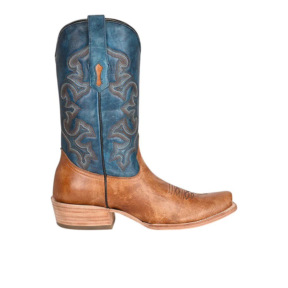 Embroidered Horseman Snip Toe Pull On Cowboy Boots