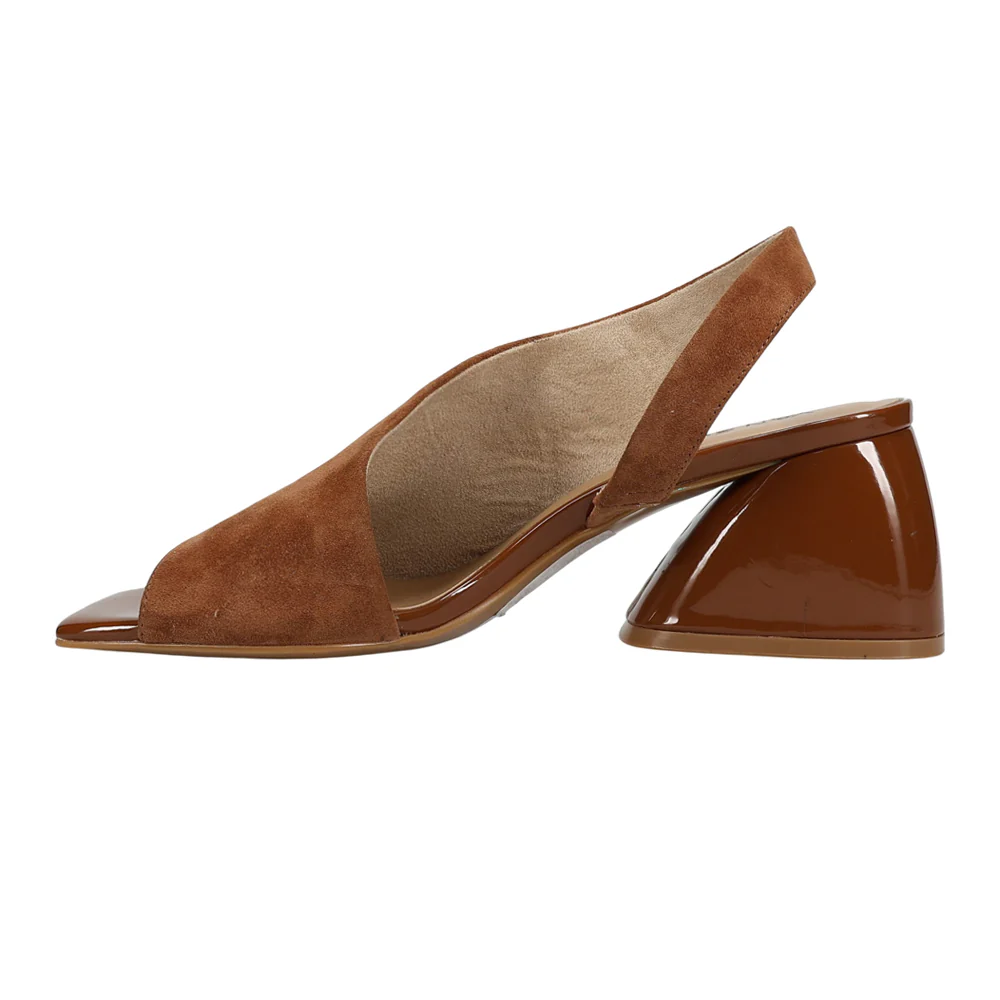 Molke Suede Slingback Block Heel Sandals - Image 3