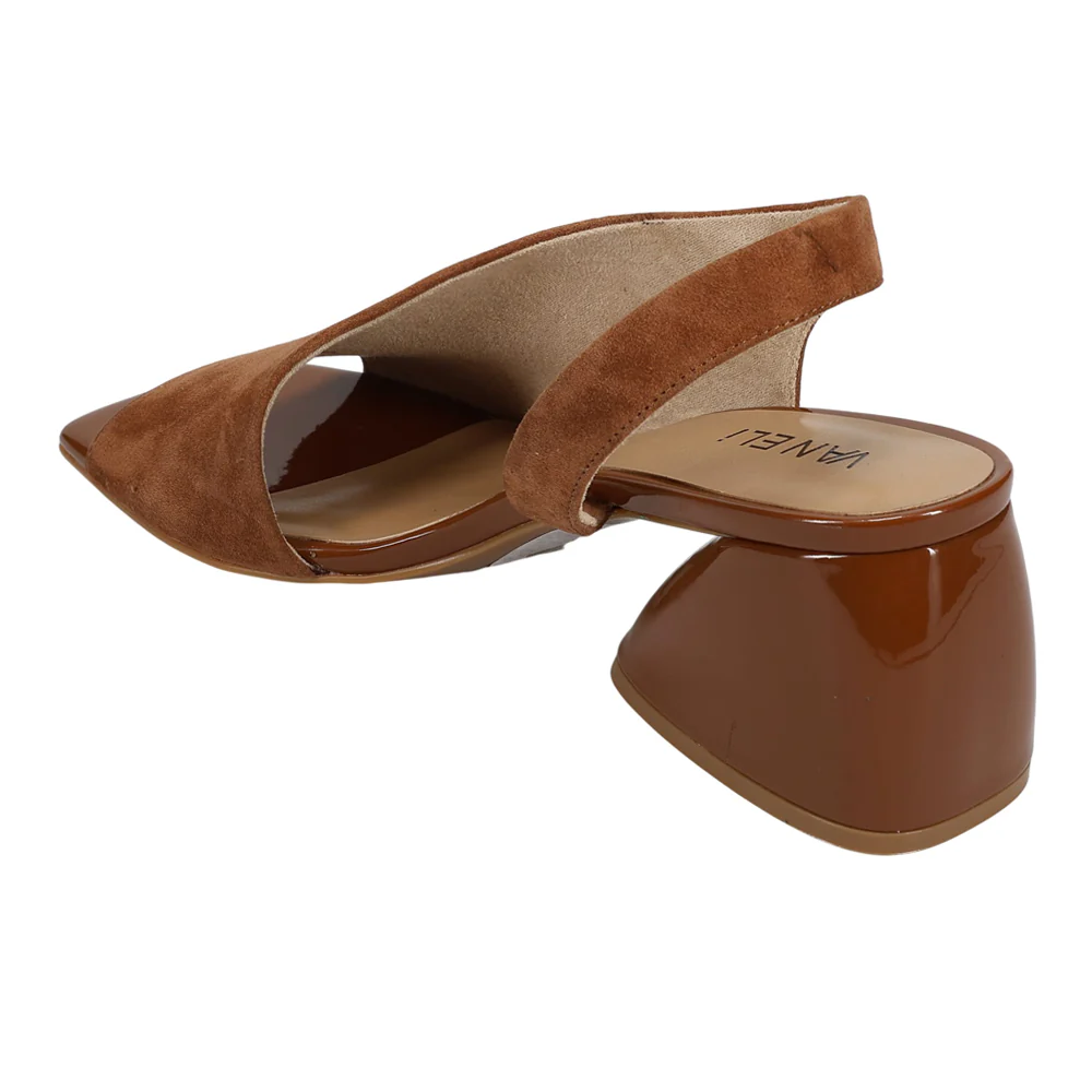 Molke Suede Slingback Block Heel Sandals - Image 4