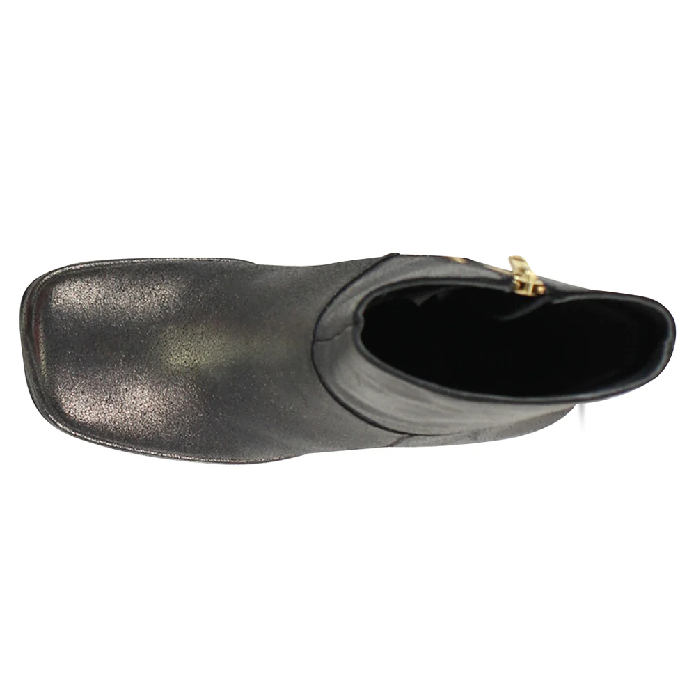Mont Pelier Metallic Platform Square Toe Boots - Image 4