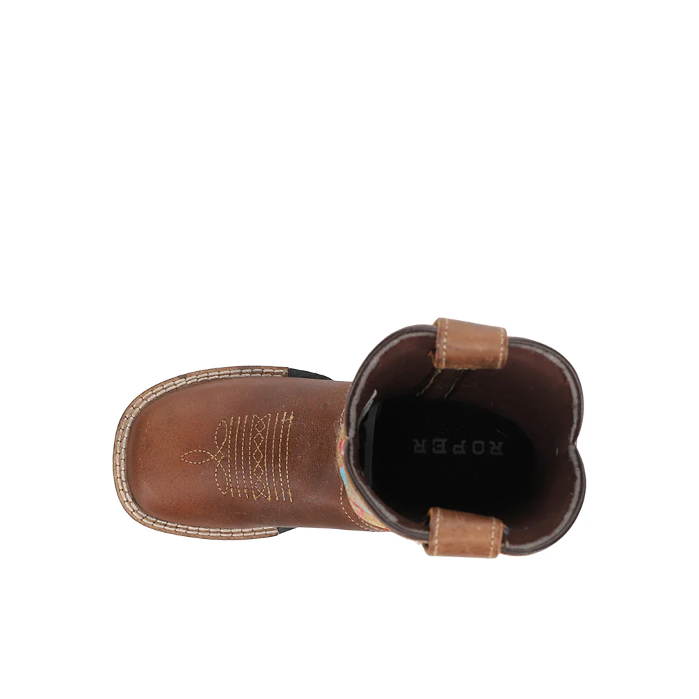 Monterey Aztec Square Toe Cowboy Boots (Little Kid-Big Kid) - Image 4