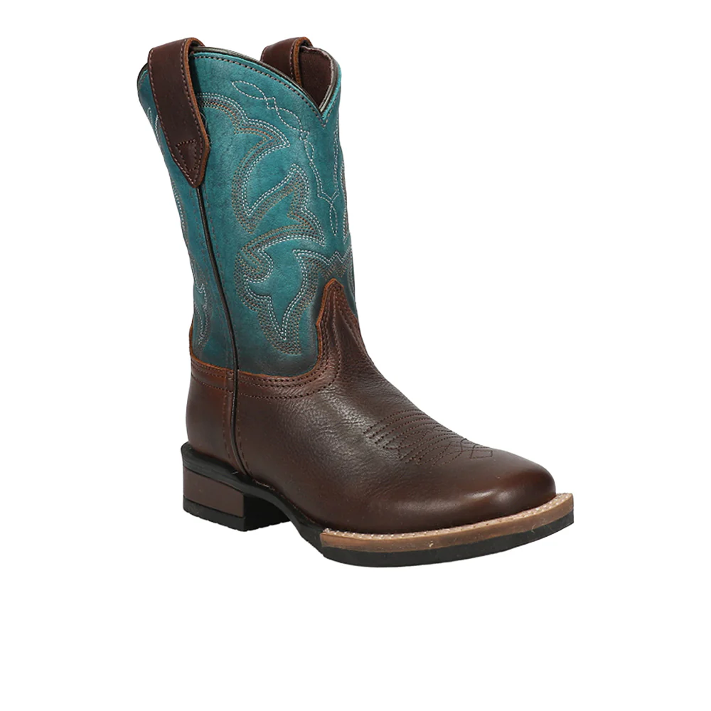 Monterey Blue Square Toe Cowboy Boots (Big Kid) - Image 2