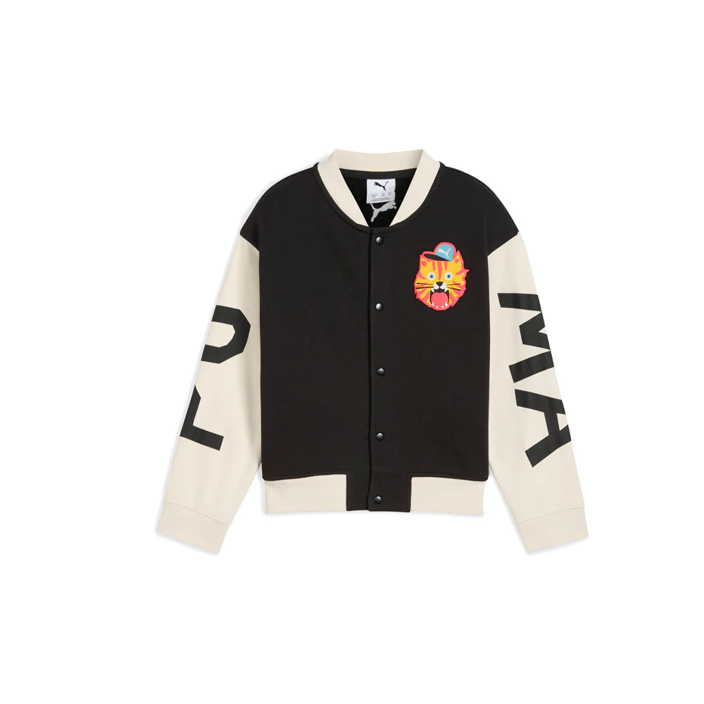Moody Cat Bomber Button Up Jacket (Youth)