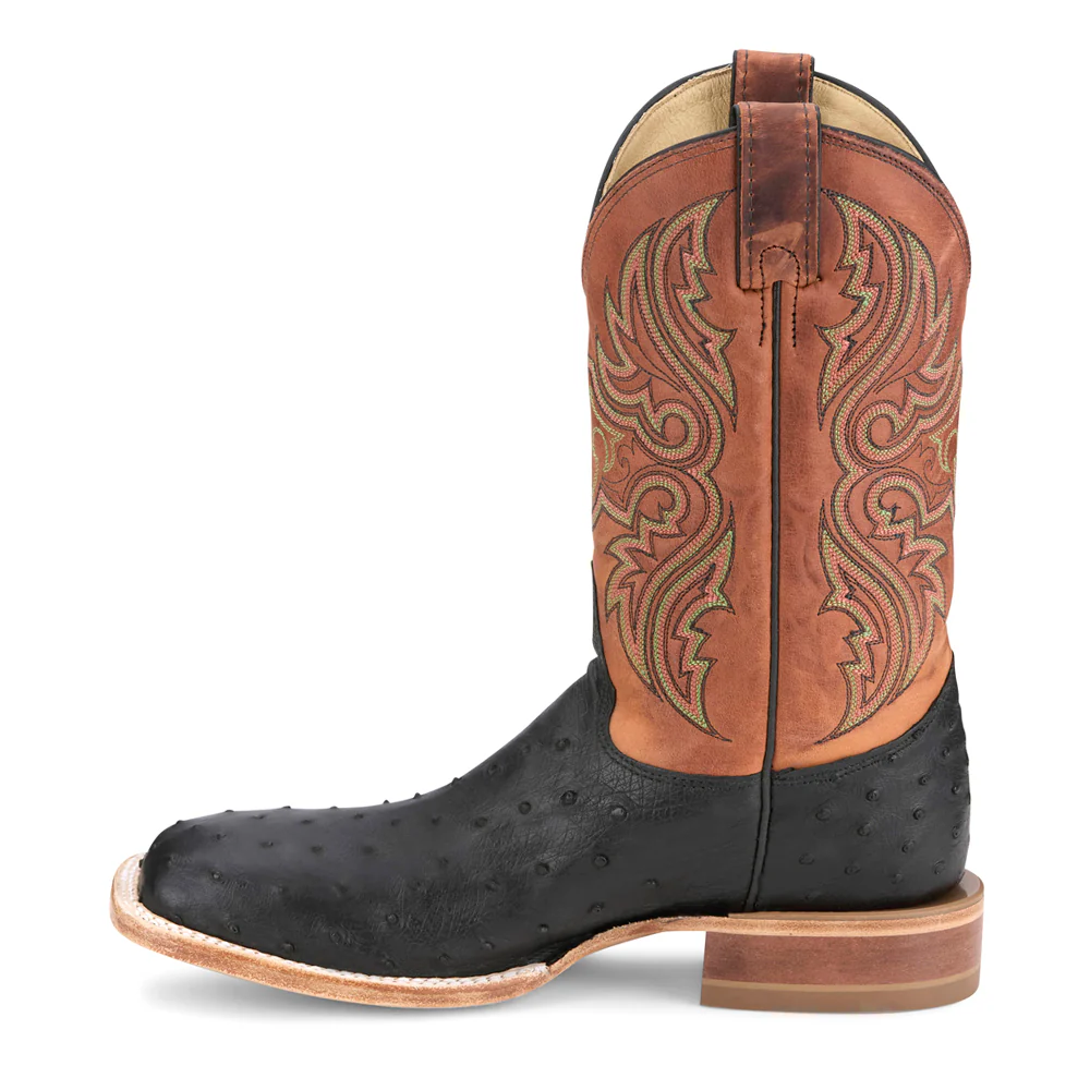 Moseley Full Quill Ostrich Square Toe Pull On Cowboy Boots - Image 3