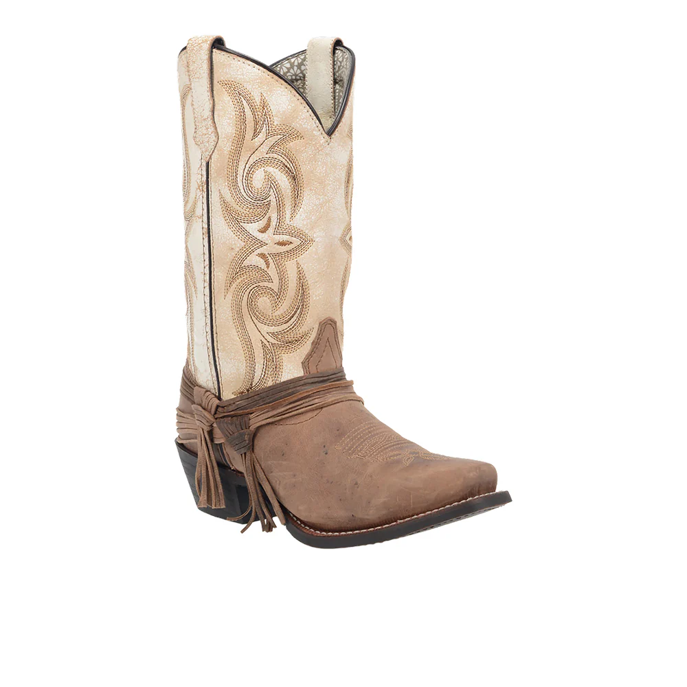 Myra Embroidered Square Toe Pull On Cowboy Boots - Image 2
