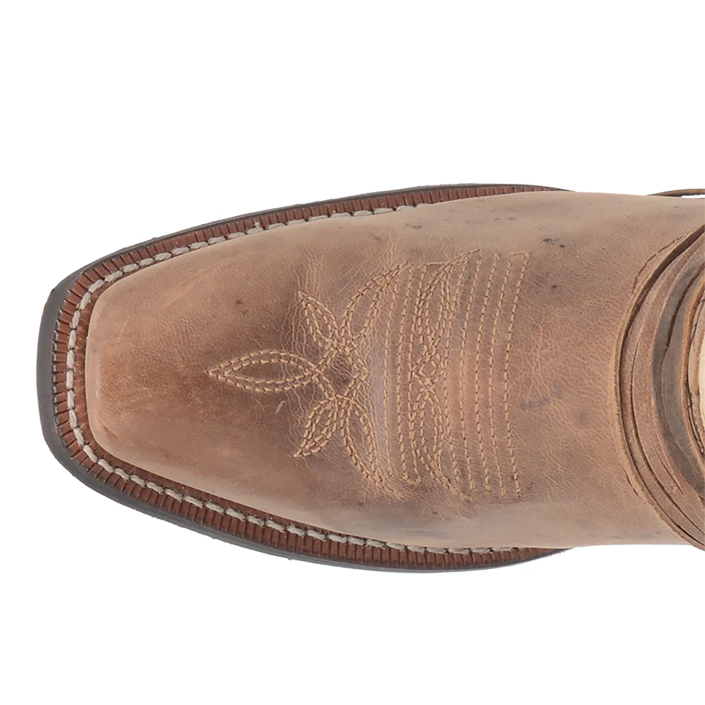 Myra Embroidered Square Toe Pull On Cowboy Boots - Image 4