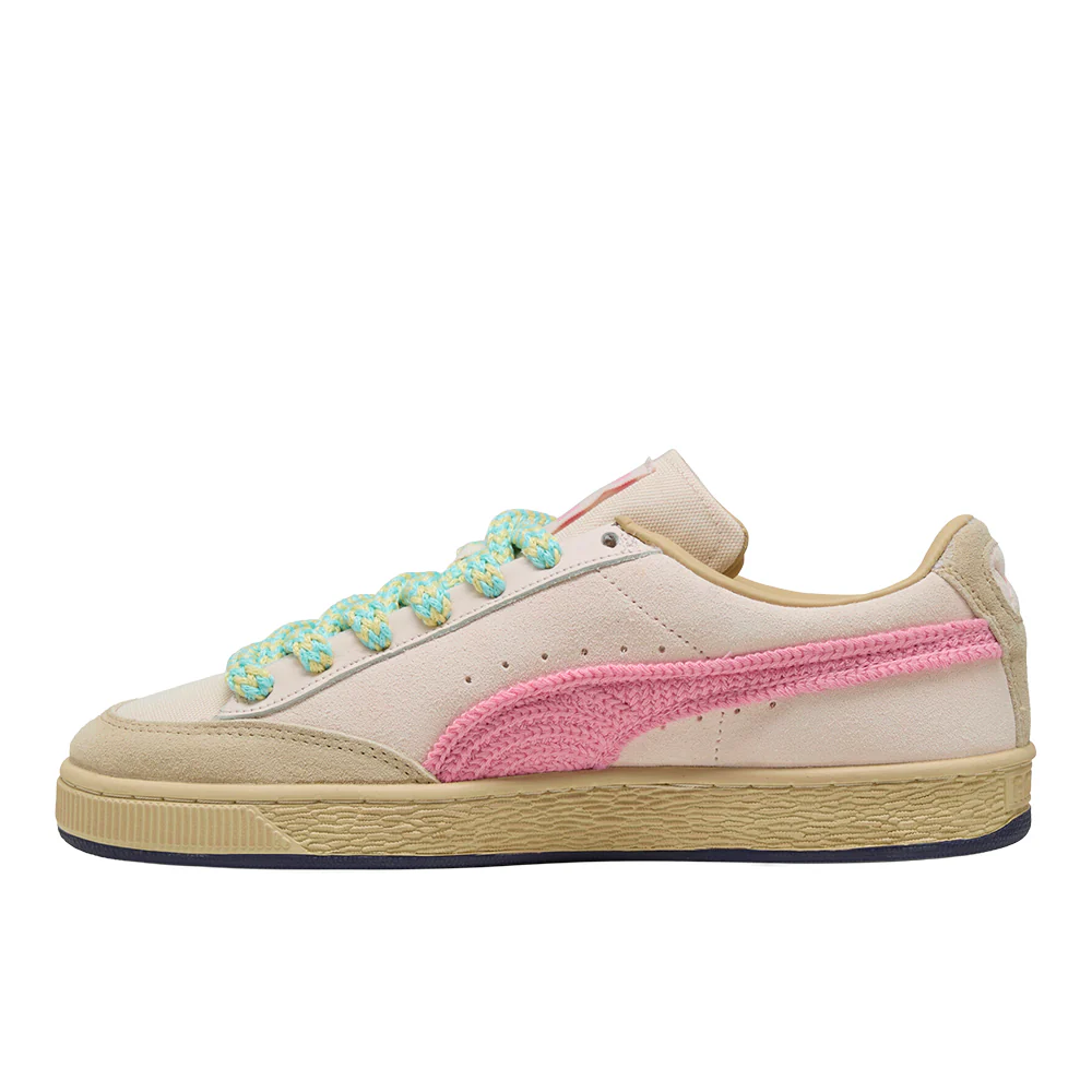 NAHMIAS Suede Crochet Lace Up Sneakers - Image 3
