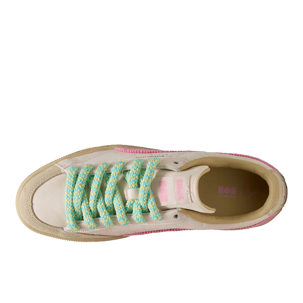 NAHMIAS Suede Crochet Lace Up Sneakers - Image 4