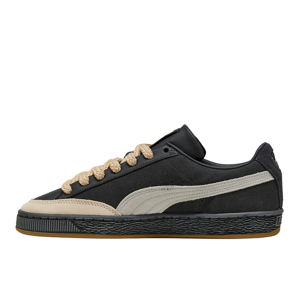 NAHMIAS Suede Vintage Black Lace Up Sneakers - Image 3