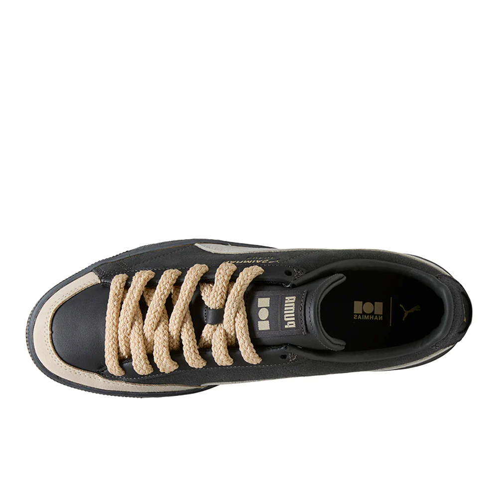 NAHMIAS Suede Vintage Black Lace Up Sneakers - Image 4