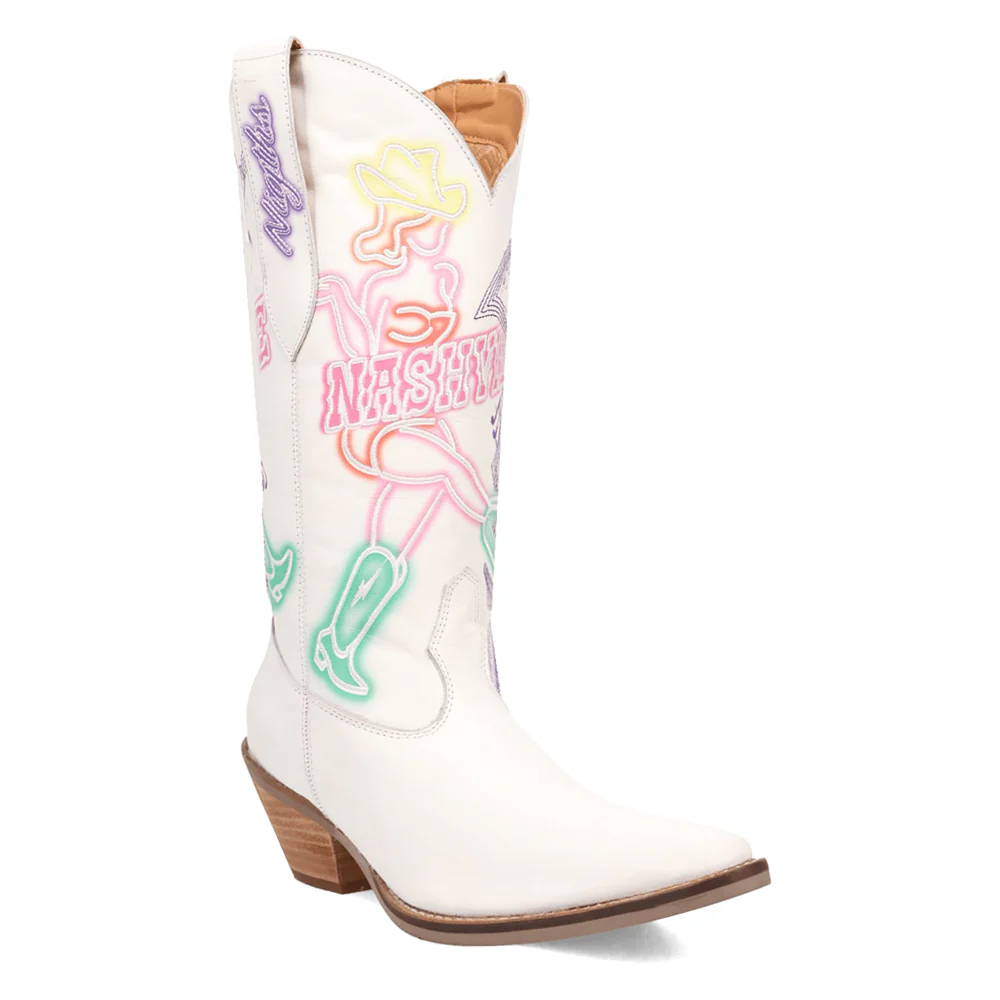 Nashville Nights Embroidered Graphic Snip Toe Pull On Boots - Image 2