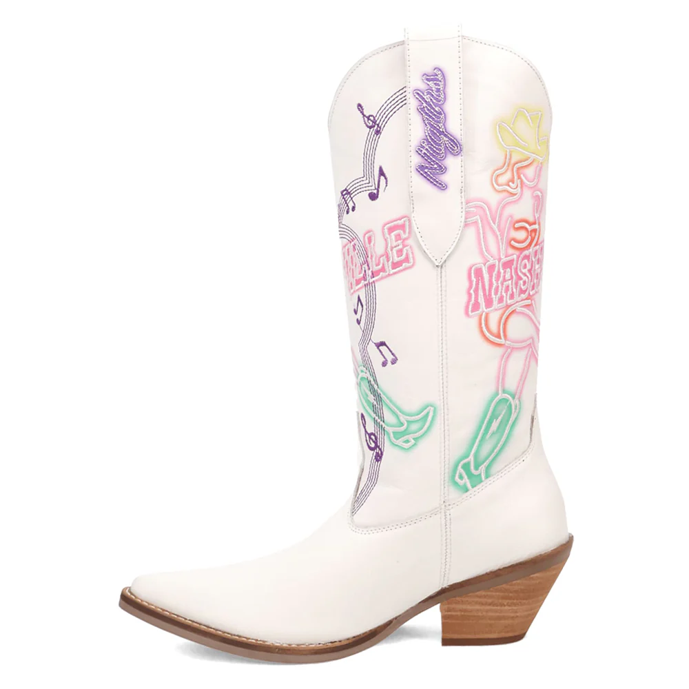 Nashville Nights Embroidered Graphic Snip Toe Pull On Boots - Image 3