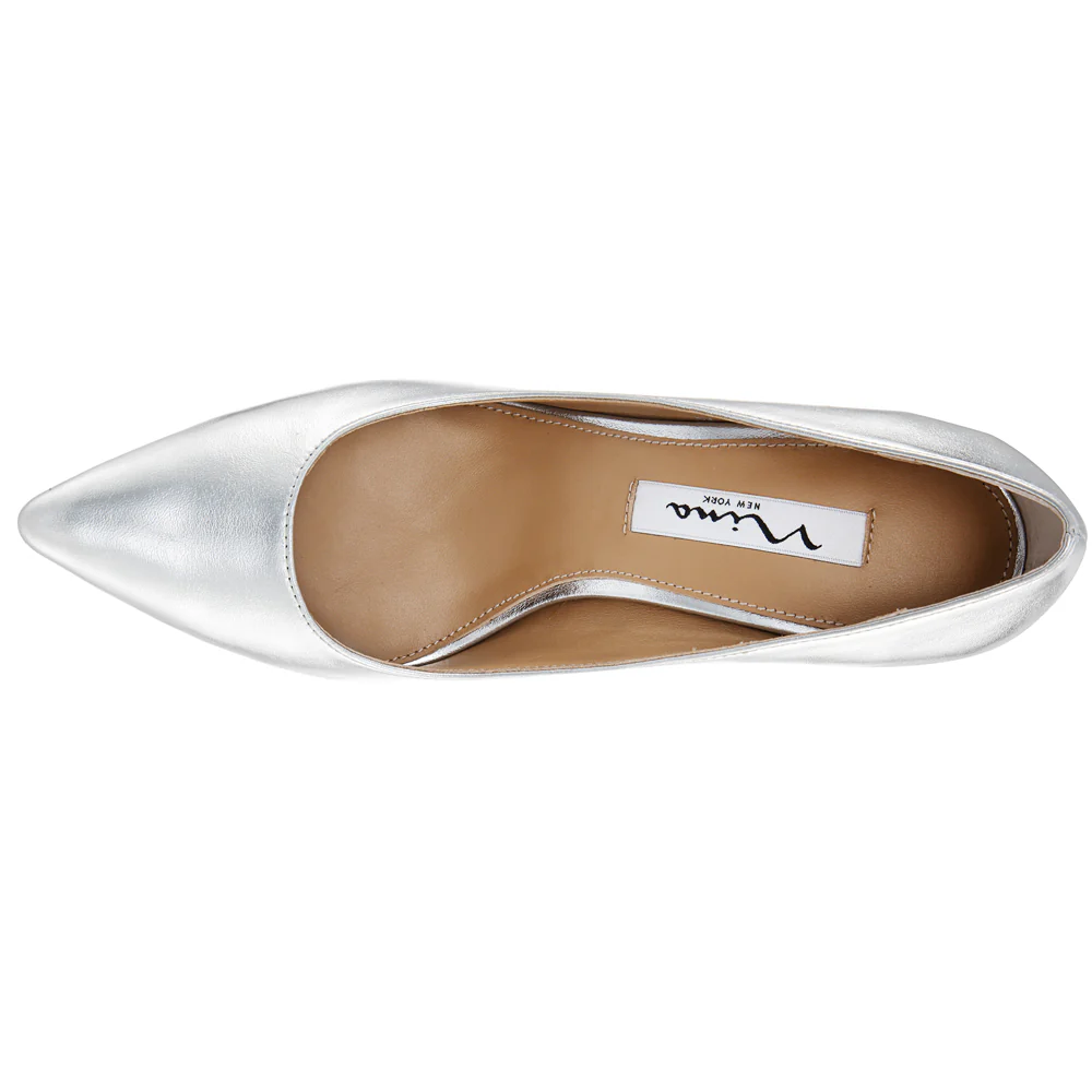 Nina Metallic Pointed Toe Stiletto Pumps - Image 5