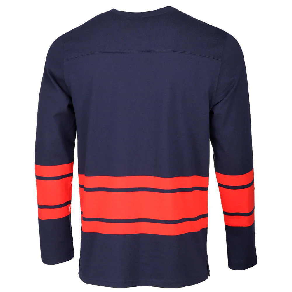 PUMA X NOAH Striped V-Neck Long Sleeve Hockey Jersey - Image 2