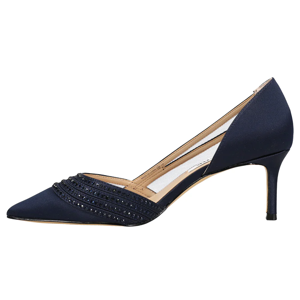 Noreen Rhinestone Pointed Toe Evening Pumps - Image 3