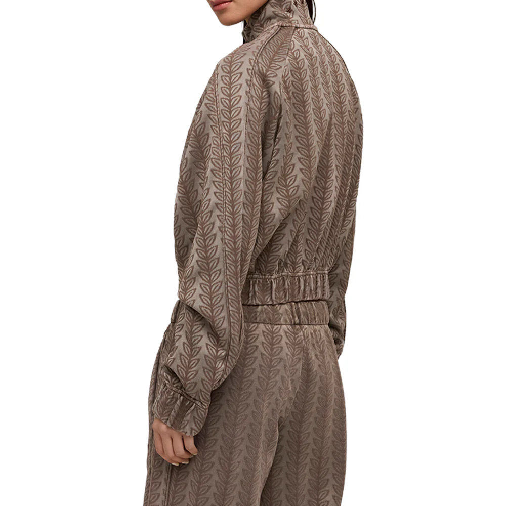 NYC T7 Jacquard Cropped Full Zip Track Jacket - Image 4