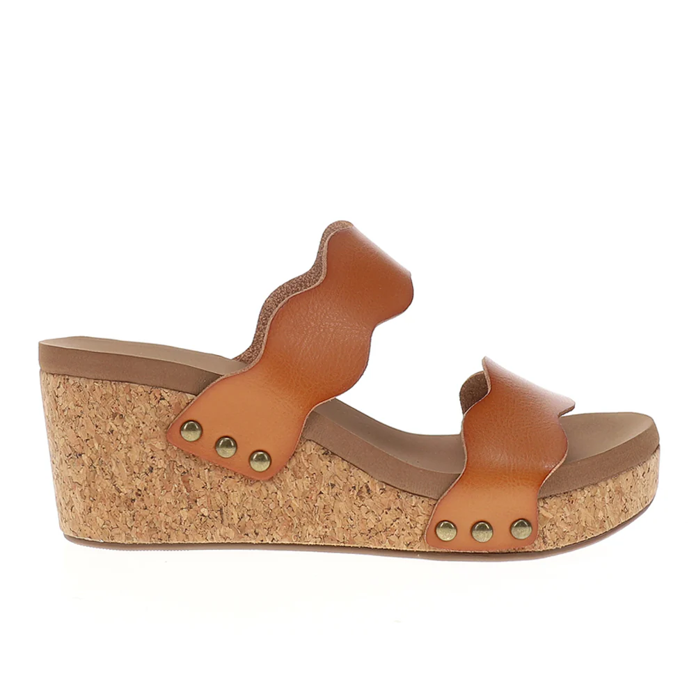 Obviously Studded Wedge Slide Sandals