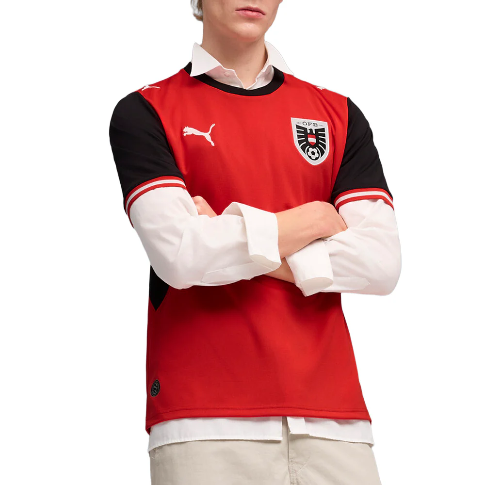 ÖFB Home Crew Neck Short Sleeve Jersey Replica - Image 3