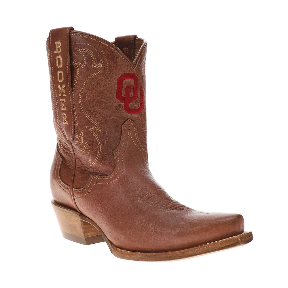 Oklahoma Gameday Snip Toe Cowboy Booties - Image 2