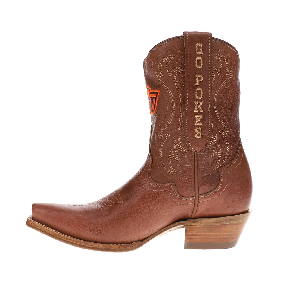 Oklahoma State Gameday Snip Toe Cowboy Booties - Image 3