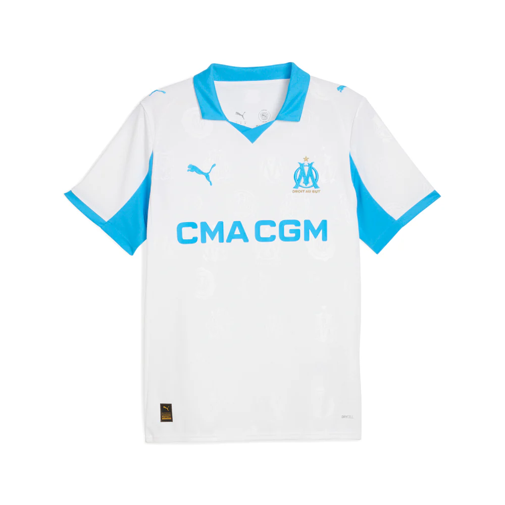 Olympique de Marseille Collared Short Sleeve Soccer Jersey 24/25