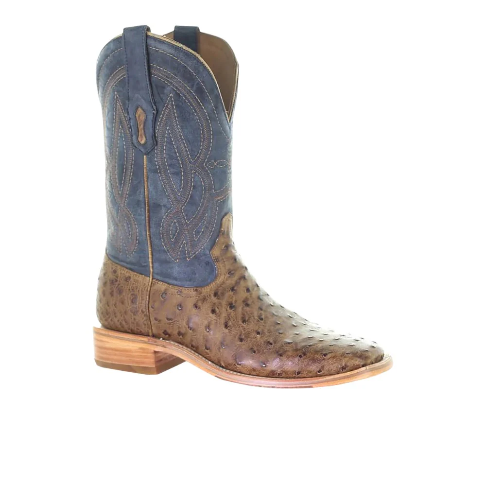 Ostrich Embroidered Square Toe Pull On Cowboy Boots - Image 2