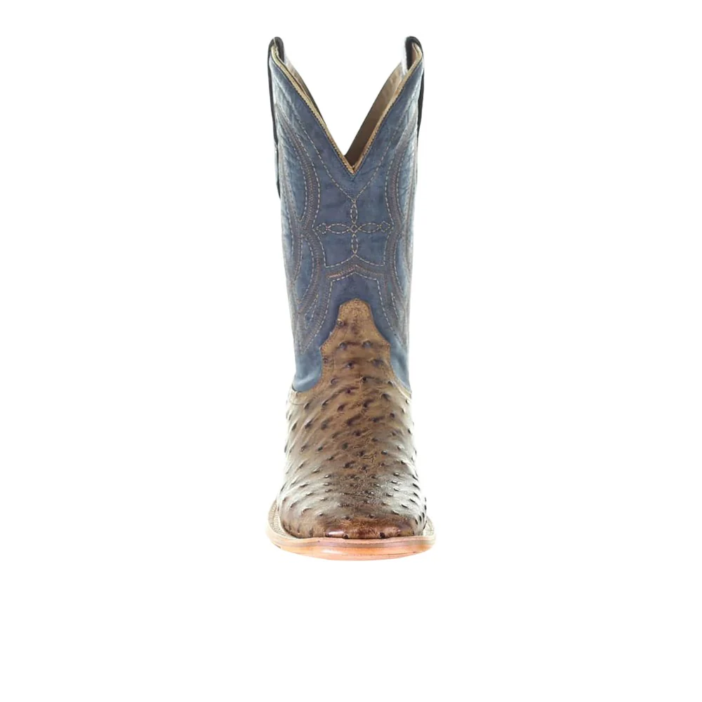 Ostrich Embroidered Square Toe Pull On Cowboy Boots - Image 4