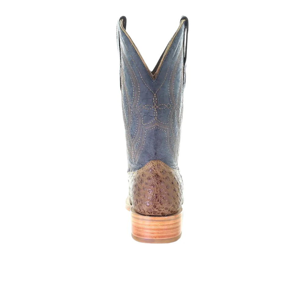 Ostrich Embroidered Square Toe Pull On Cowboy Boots - Image 5