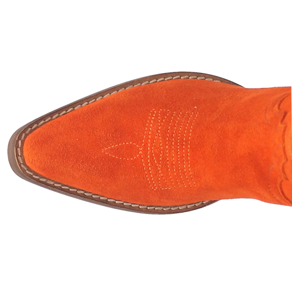 Out West Embroidered Snip Toe Pull On Cowboy Boots - Image 4