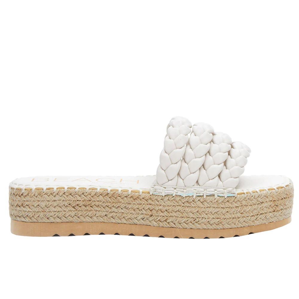 Pacific Espadrille Platform Slide Sandals