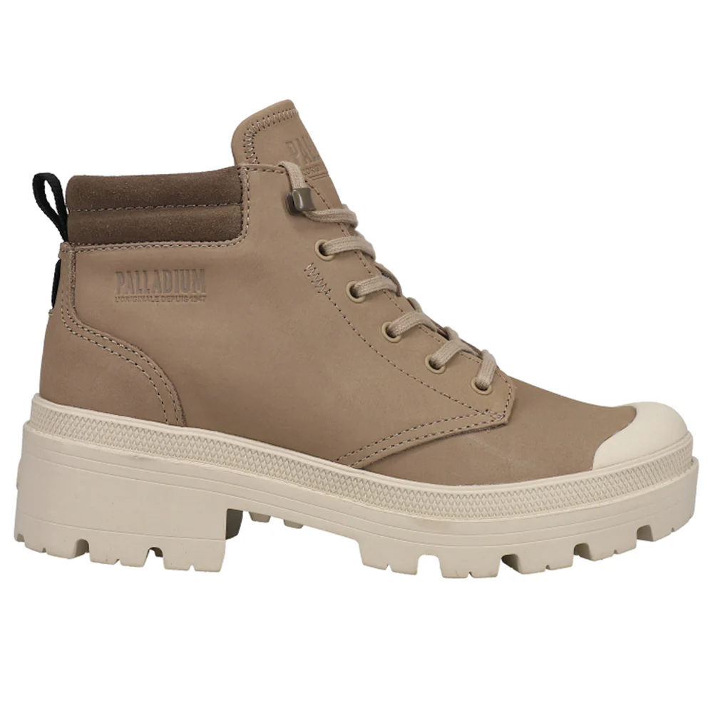 Pallabase Lo Cuff Round Toe Lace Up Booties
