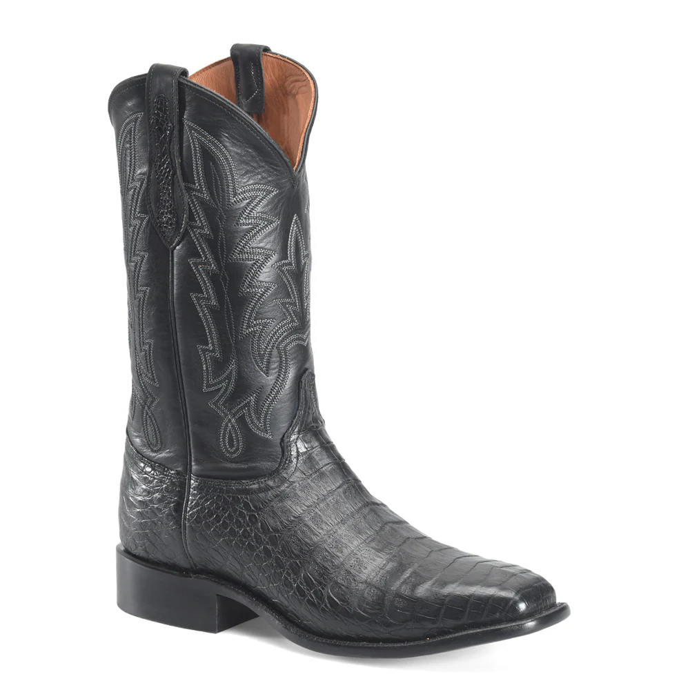 Panama Caiman Square Toe Pull On Cowboy Boots - Image 2
