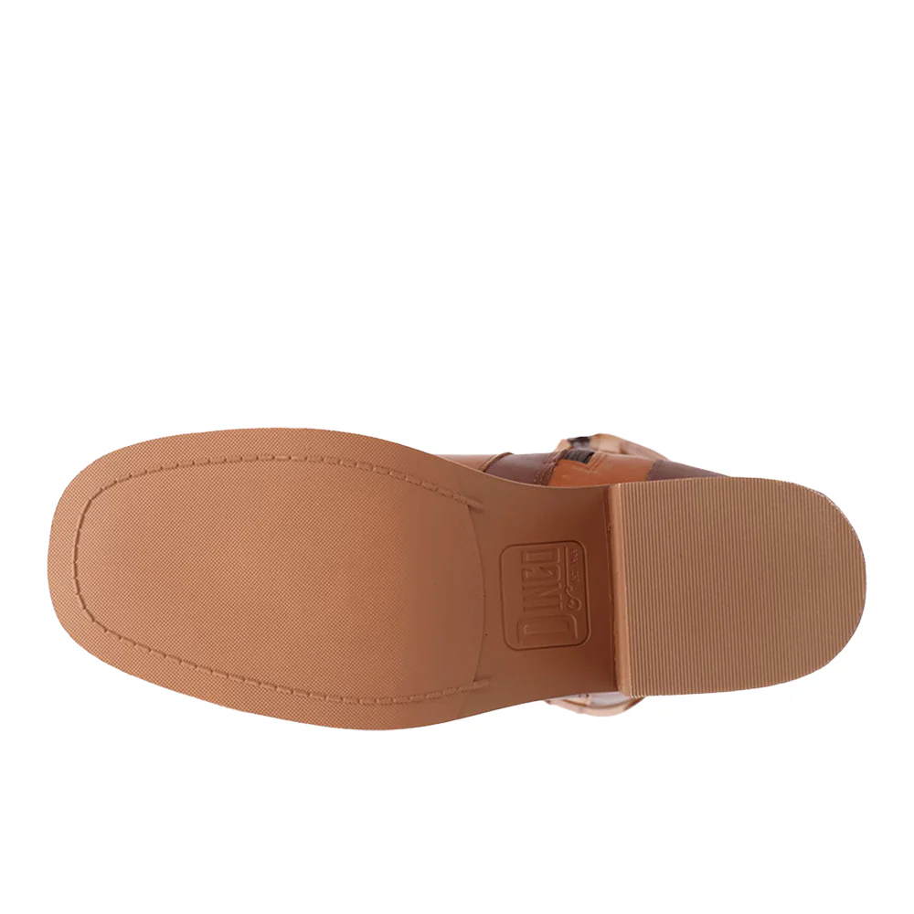 Patches Leather Round Toe Cowboy Boots - Image 5