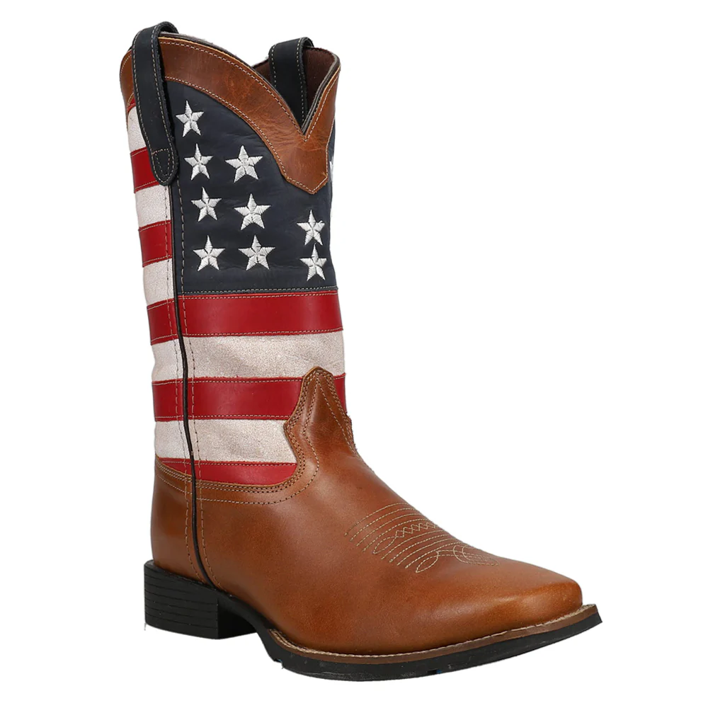 Patriotism Square Toe Cowboy Boots - Image 2