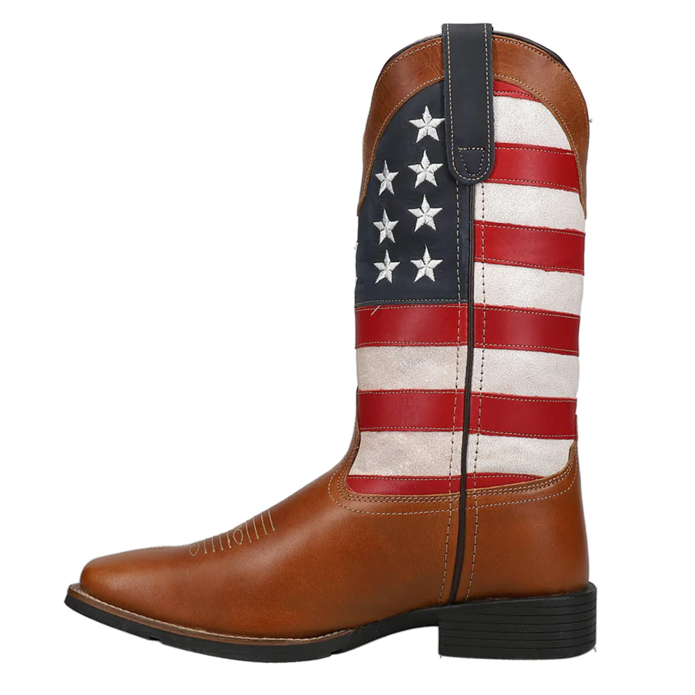 Patriotism Square Toe Cowboy Boots - Image 3