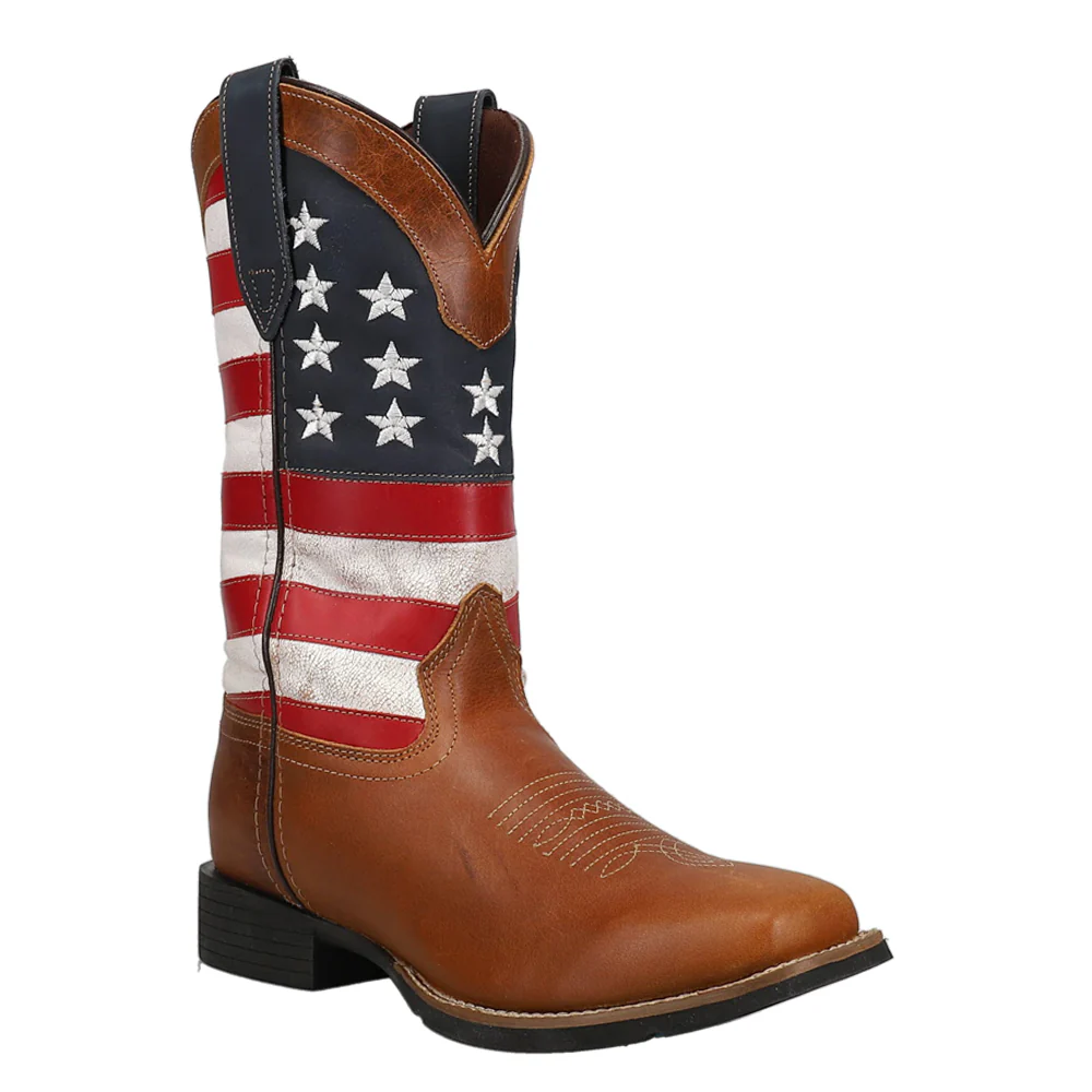 Patriotism Square Toe Cowboy Boots - Image 2