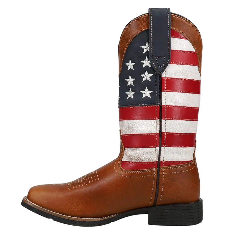 Patriotism Square Toe Cowboy Boots - Image 3