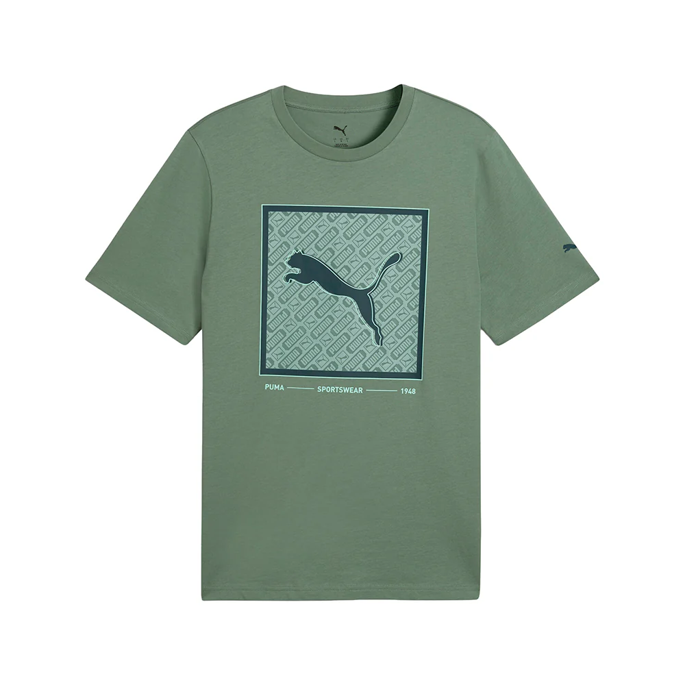 Pattern Box Graphic Crew Neck Short Sleeve T-Shirt
