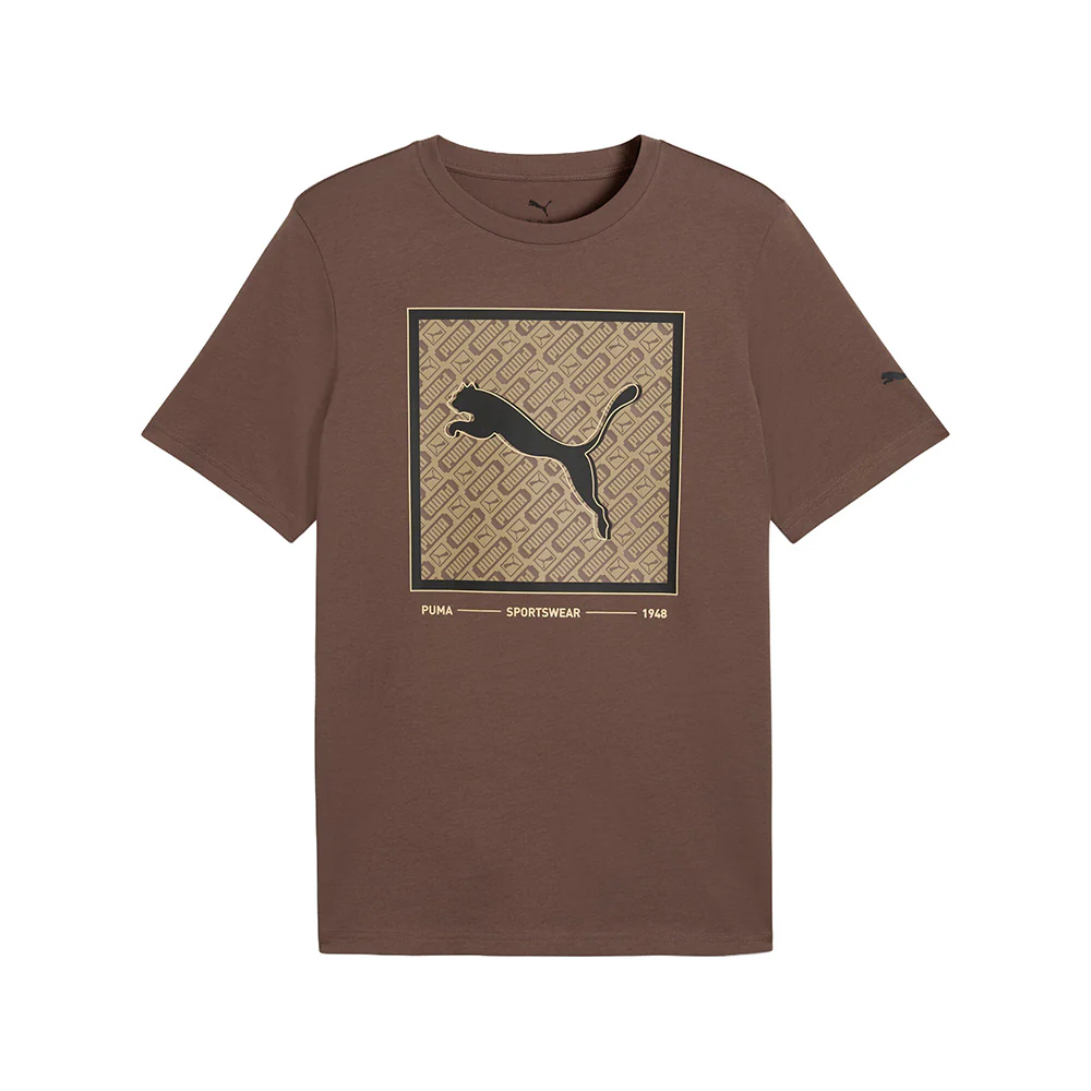 Pattern Box Graphic Crew Neck Short Sleeve T-Shirt