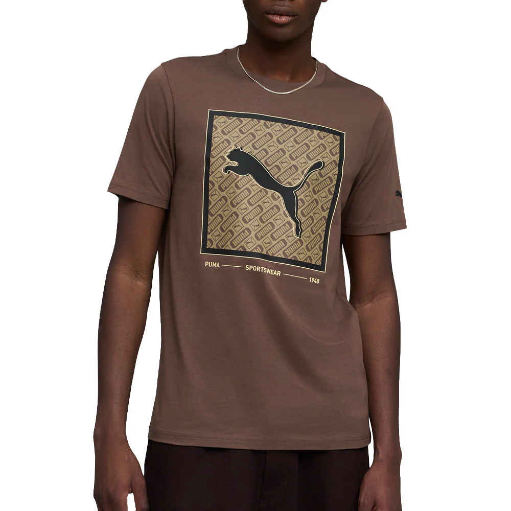 Pattern Box Graphic Crew Neck Short Sleeve T-Shirt - Image 3