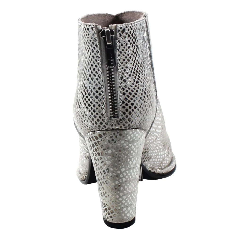 Pay Phone Snake Pointed Toe Zippered Boots - Image 3